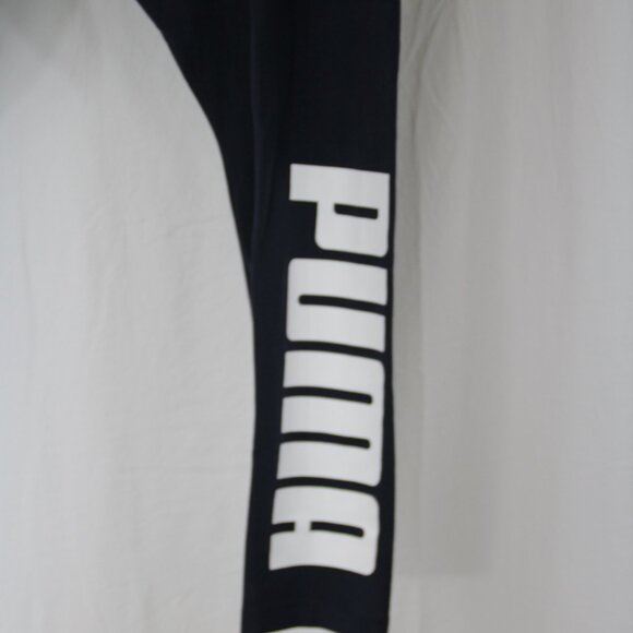 PUMA Womens Bottoms Athletic Tight Elastic Waist Stretch Black Logo Leggings 3XL - Picture 3 of 9